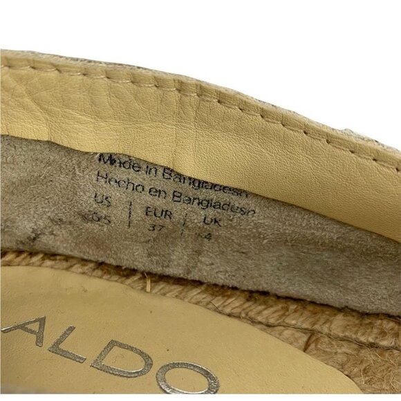 Aldo Womens Smolin Espadrille Flat Shoes Slip‎ On Cheetah Print Cap Toe 6.5 - Picture 7 of 8